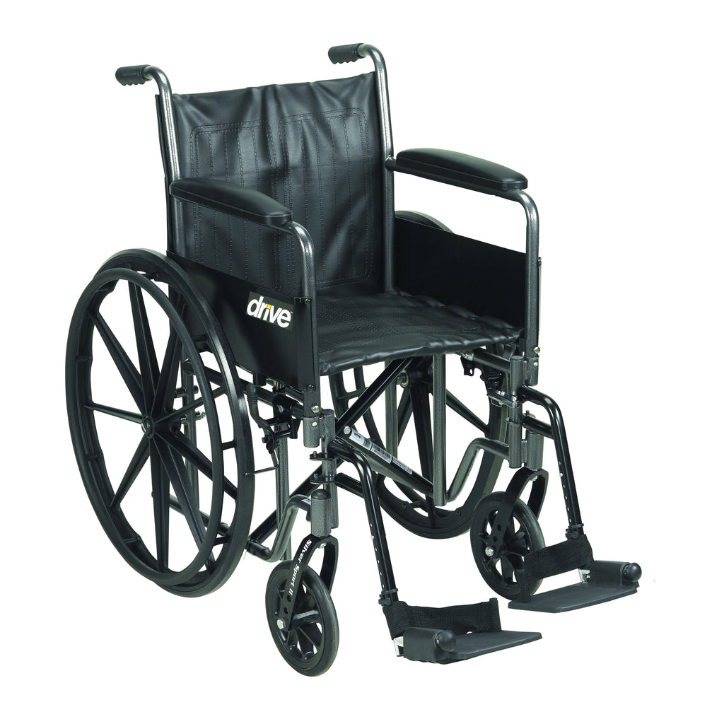 Silver Sport 2 Wheelchair Detachable Full Arms Elevating Leg Rests 16x22 Seat M468989