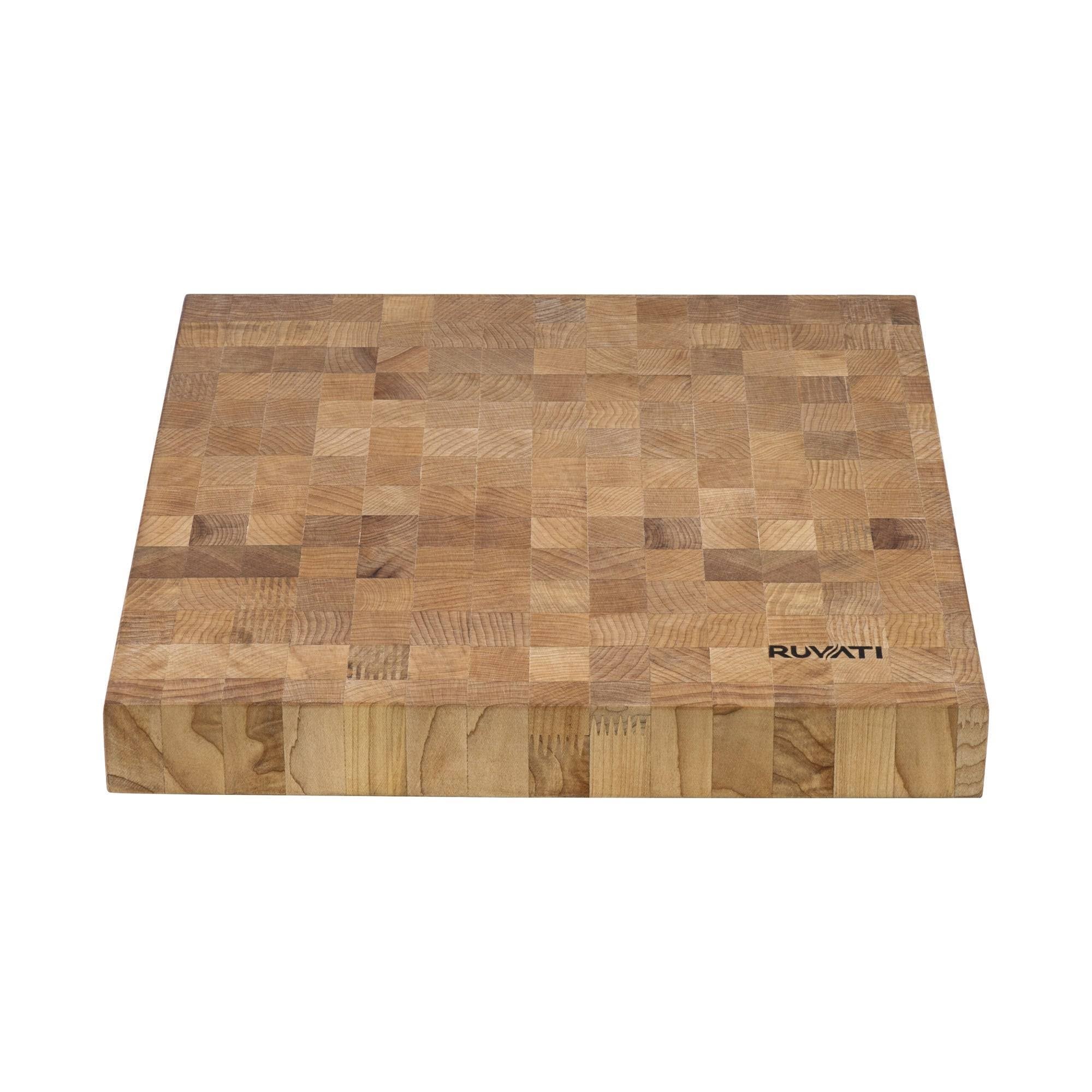 17 x 16 x 2 inch Thick End-Grain American Maple Solid Wood Cutting Board J104