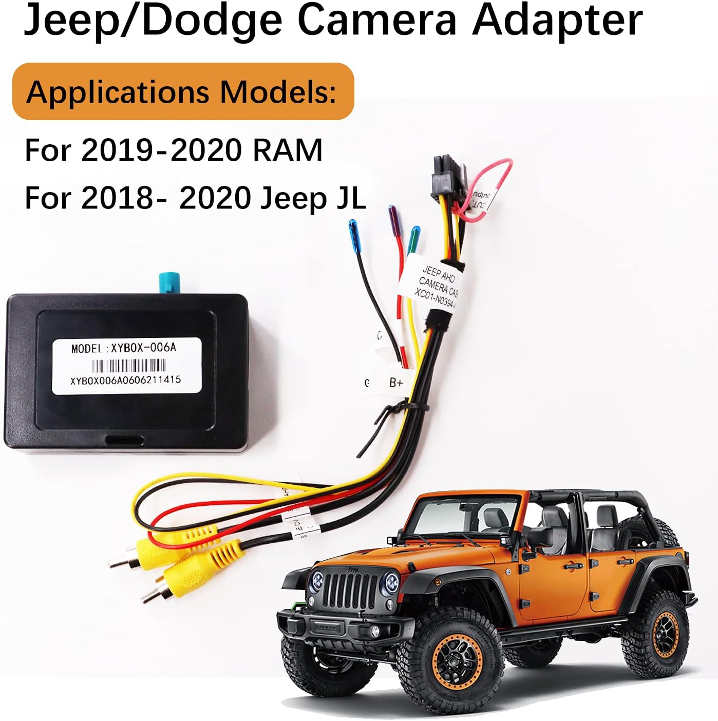 Factory Camera Retention Interface Adapter for Jeep Wrangler and RAM J6960