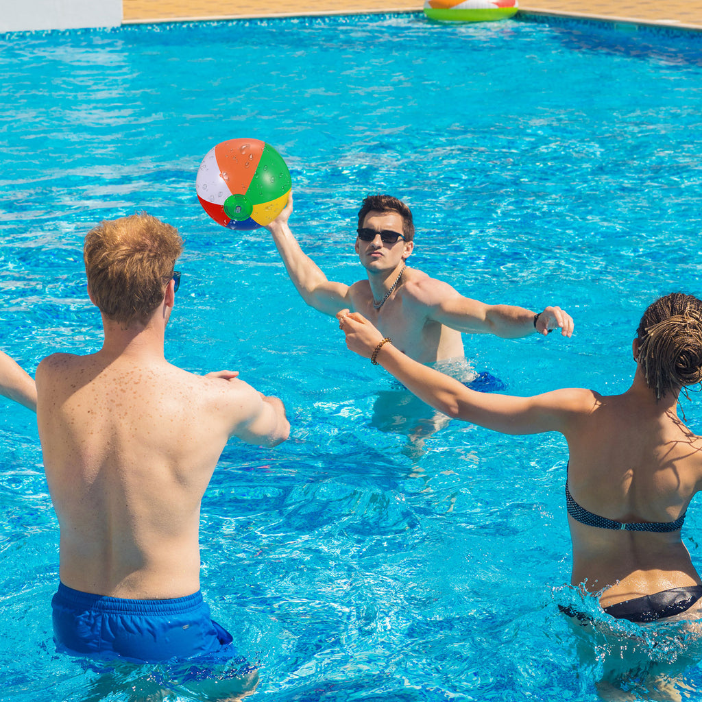 12 Pcs Inflatable Beach Balls Pool Toys K888337