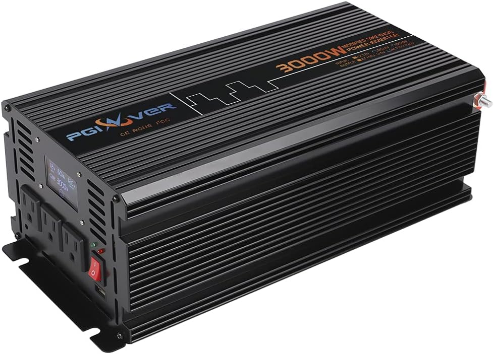 3000W Pure Sine Wave Car Power Inverter with Remote Control & LCD Display Z693976