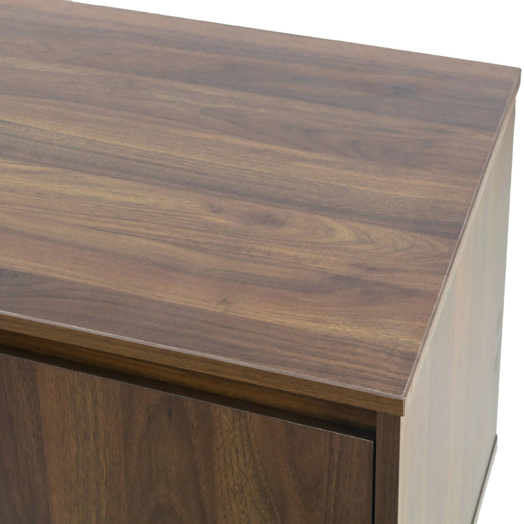 TV Stand with Two Cabinets and Open Shelves B766