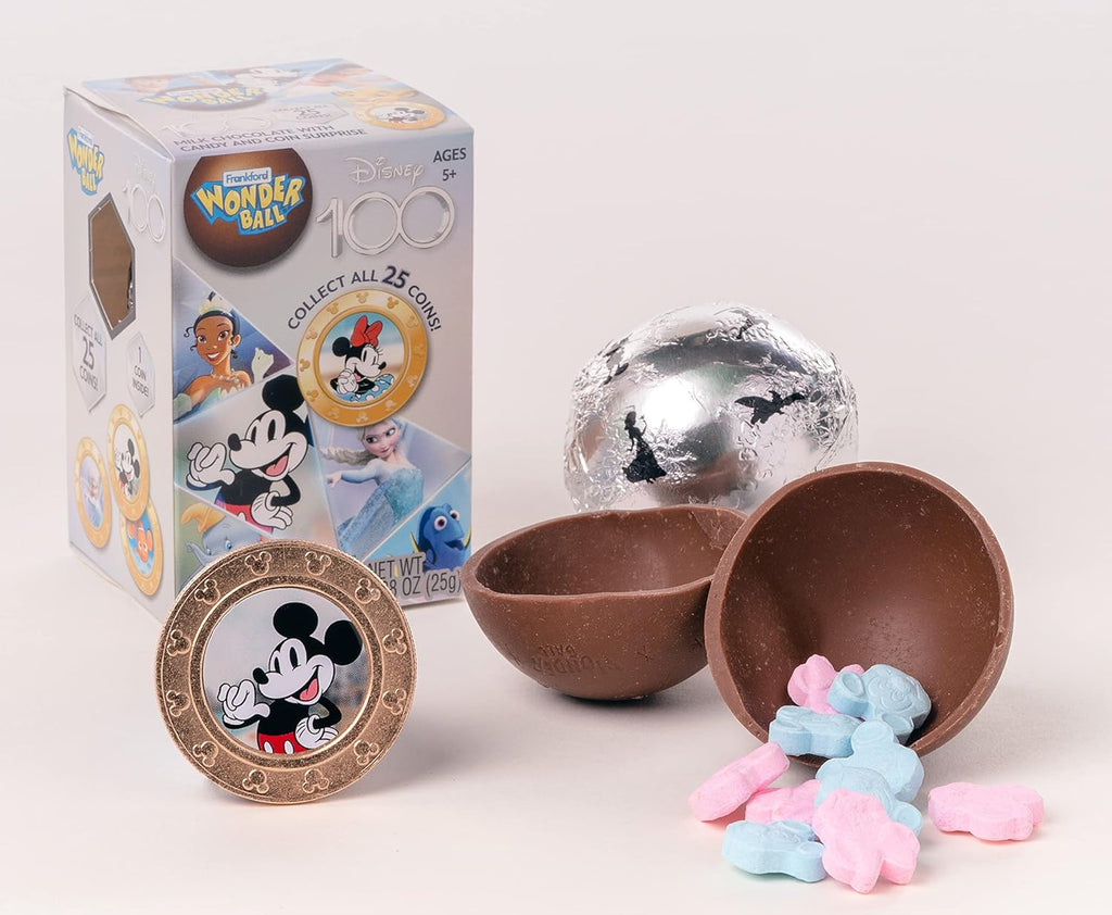 Milk Chocolate Wonder Ball with Surprise Collectible Coin, 10 Pack D7466