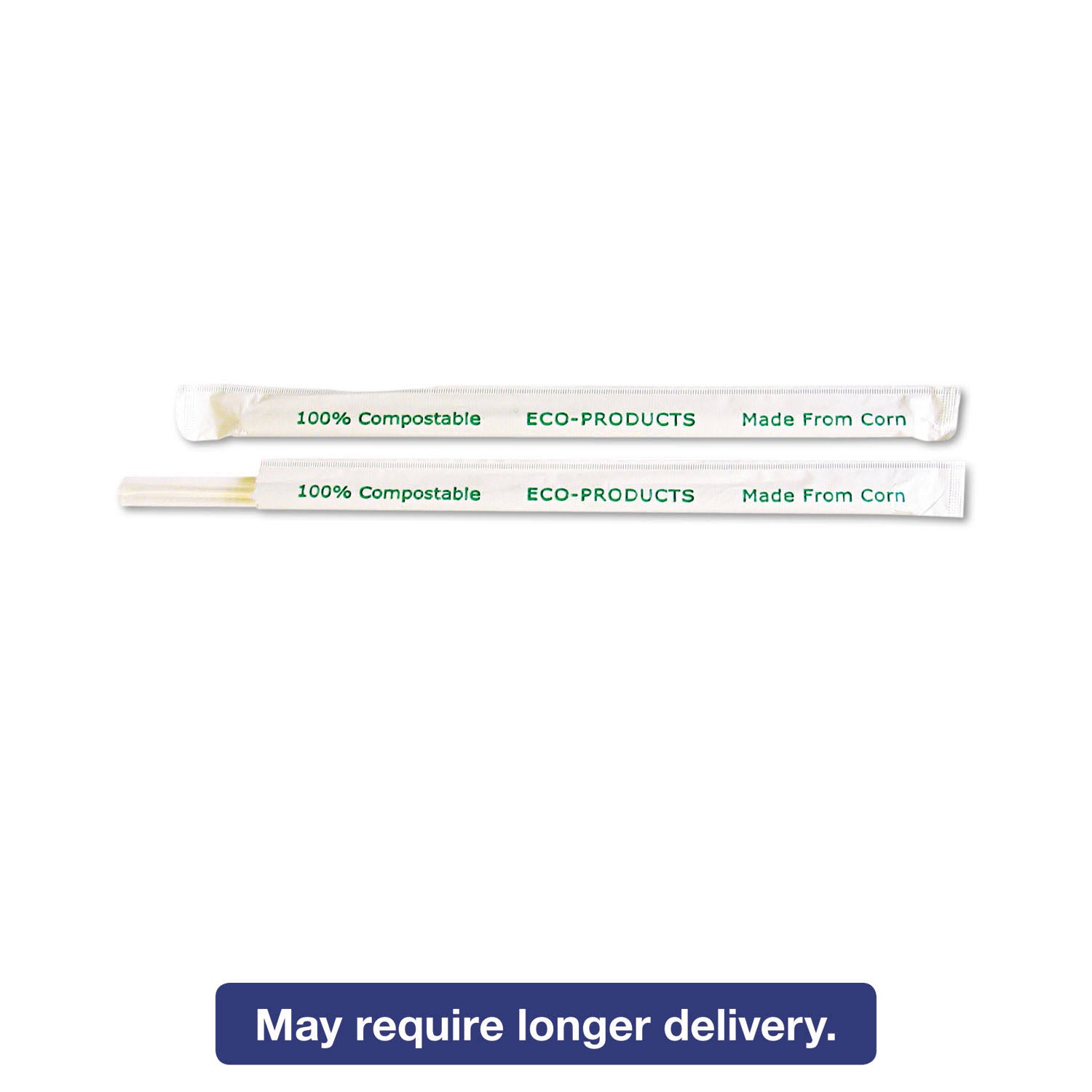7.75 Clear Wrapped Straw, 400/PK, 24 PK/CT K5859