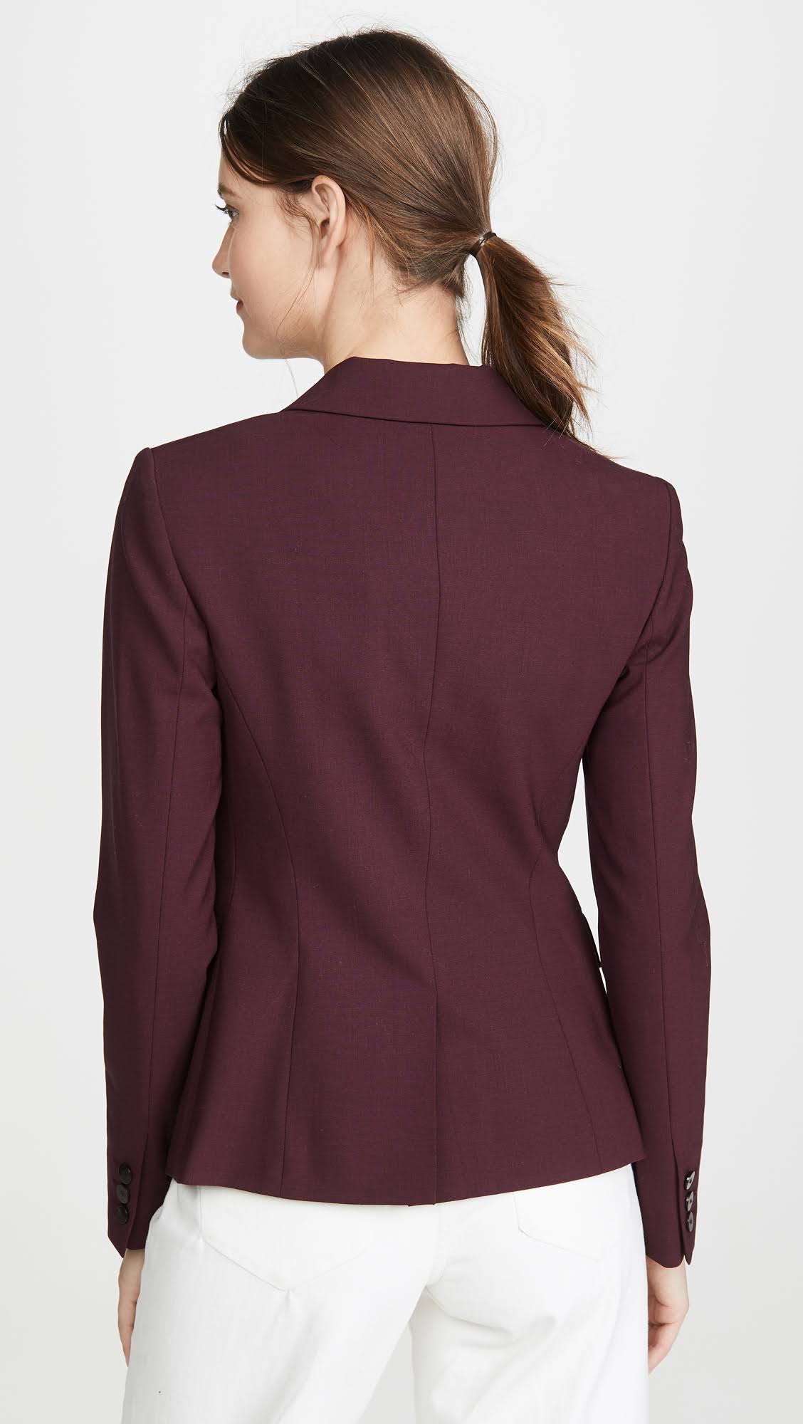 Red Stretch Wool Blazer T3612