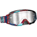 Vinyl Blue/Red/Chrome Lens MX/Offroad Goggles U34328