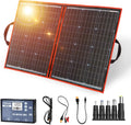 110W 18V Portable Foldable Solar Panel Kit Lightweight 6lb 29x21inch with Controller 2 USB Output Ports B50085