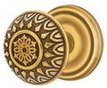 Antique Brass Solid Brass Door Knob Set with Regular Rosette V506