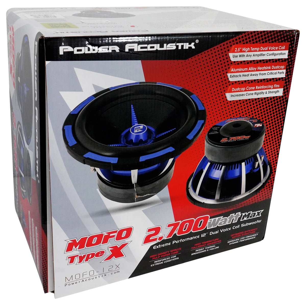 12" 2700w Subwoofers with Sealed Box, Amplifier and Amp Kit U520243