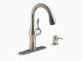 Alma Pull-Down Kitchen Faucet with Soap/Lotion E149