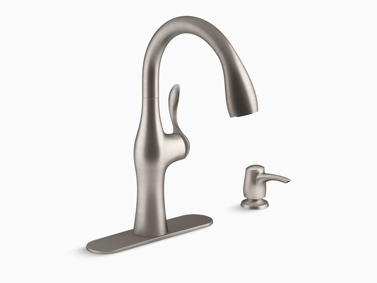 Alma Pull-Down Kitchen Faucet with Soap/Lotion E149