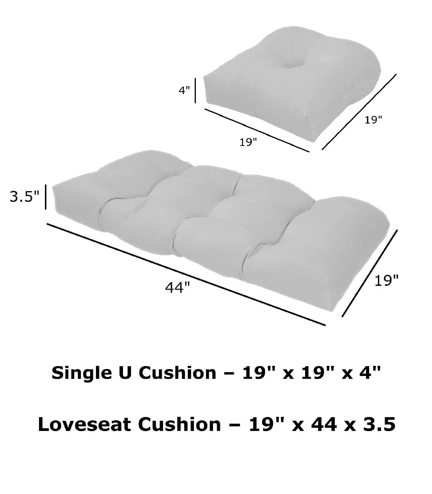 Navy Blue 3 Piece Cushion Seat Set J839