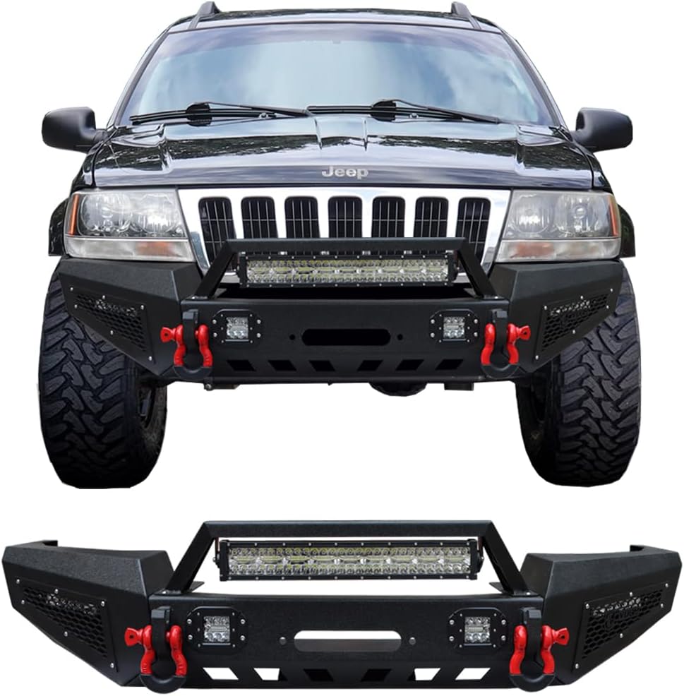 Front Bumper with LED Lights and Winch Plate F617