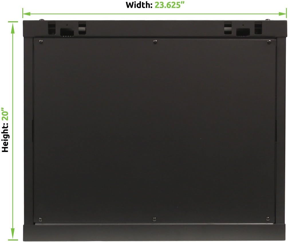 9U Wall Mount Network Server Cabinet Rack Enclosure Glass Door Lock P98790