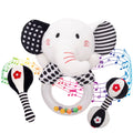 3PCS Soft High Contrast Black and White Baby Rattles S2316