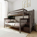 Clay Twin/Full Bunk Bed with Staircase O386788