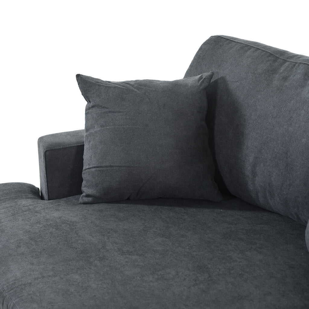 Gray 3 Seat Sofa with Removable Cushions and 2 Pillows L244749