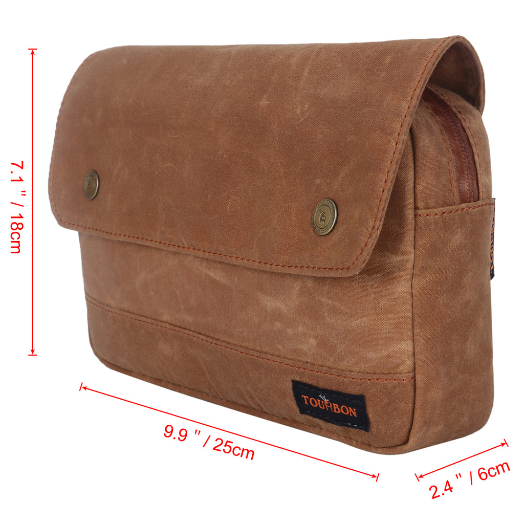 Brown Waxed Canvas Bicycle Pouch Bag W819