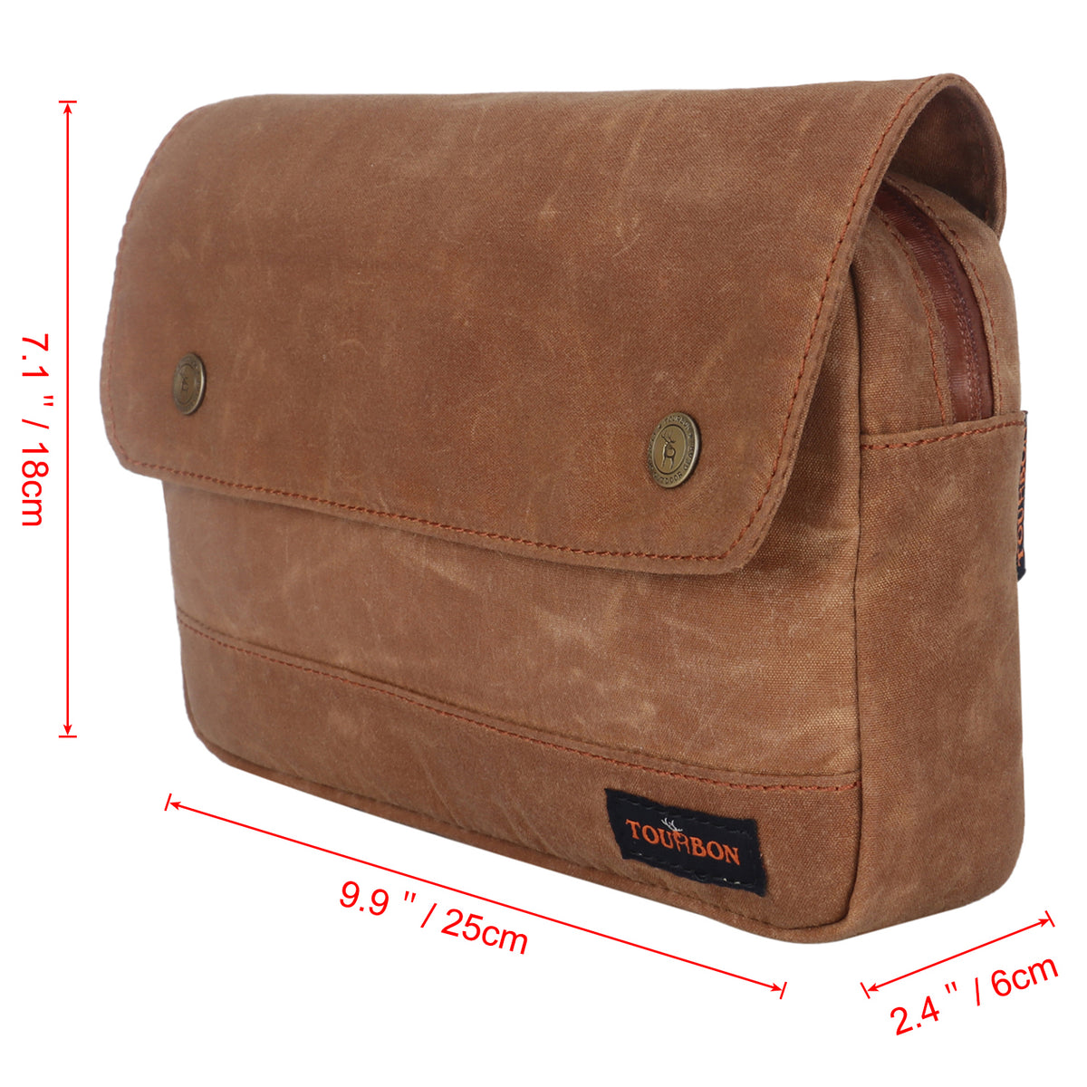 Brown Waxed Canvas Bicycle Pouch Bag W819