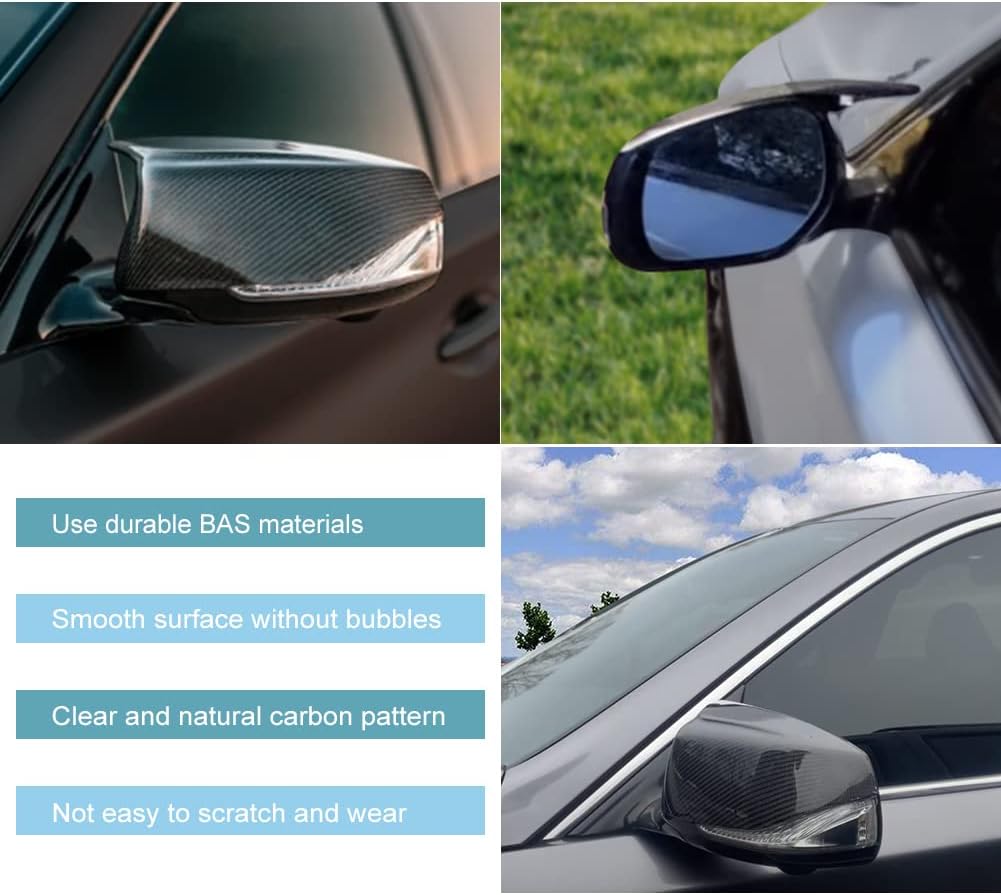 Carbon Fiber Side Door Mirror Cover Cap 2PCS Z183