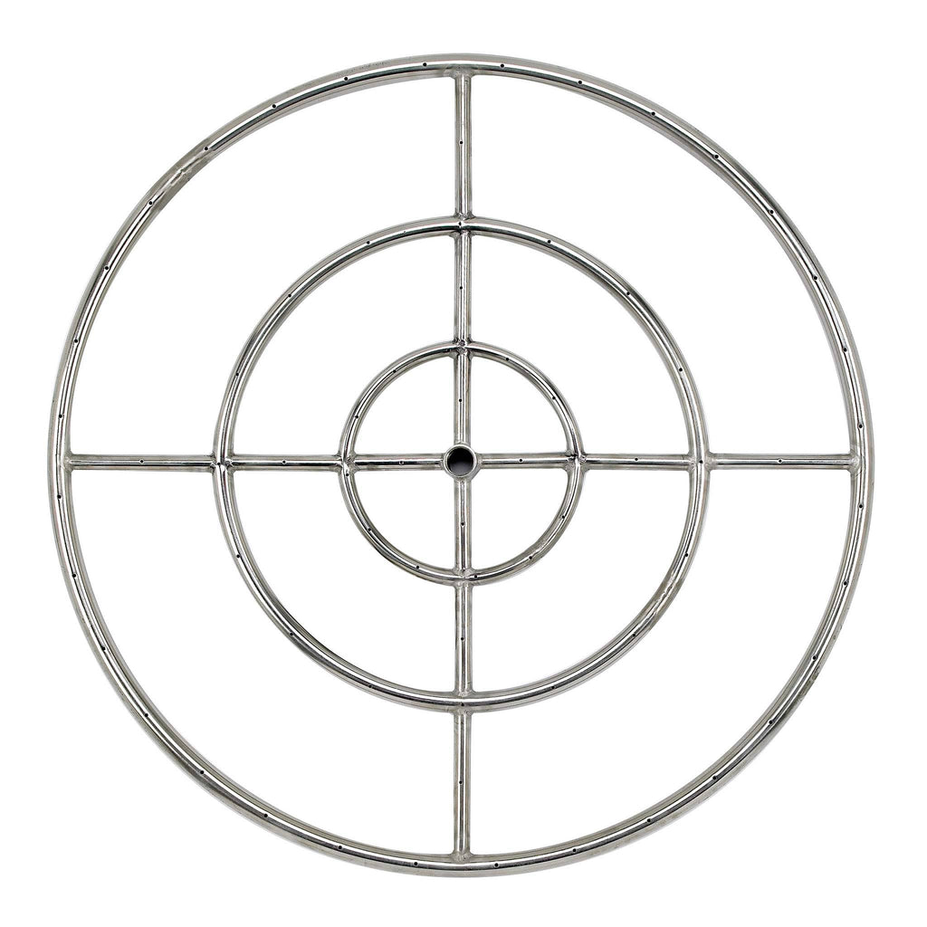 30x22 Triple-Ring Stainless Steel Fire Pit Ring Burner P16739