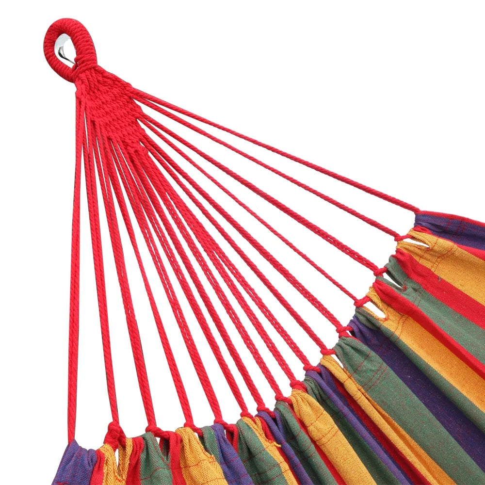 200*150cm Polyester and Cotton Hammock with 2 2M Ropes B219