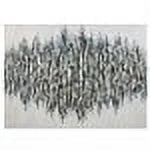 Blue Lines Canvas Fabric Wall Art in Black and Brown Y69147