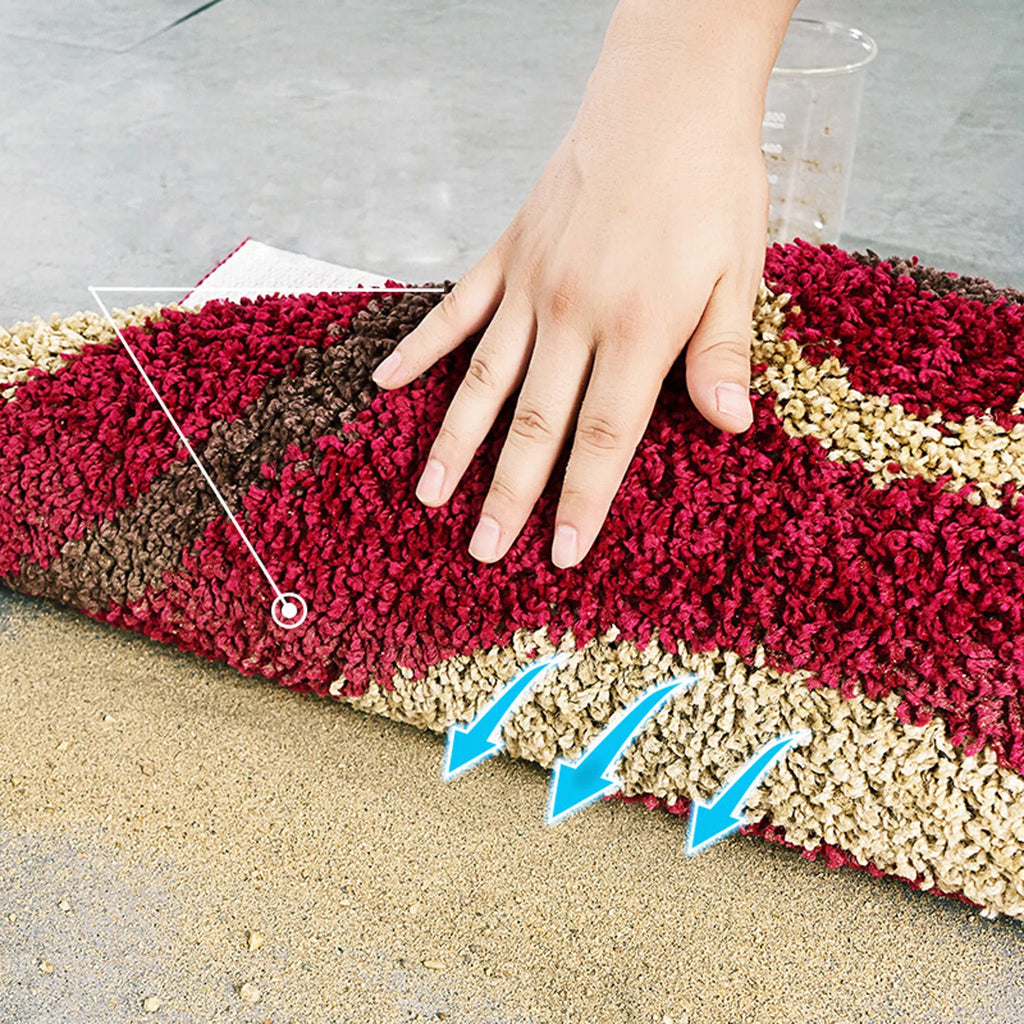 Purple Elite Flower Non Slip Door Mat J443
