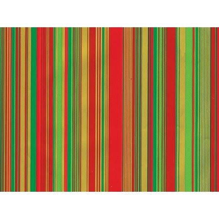 Red/Green Stripe Gift Wrap Roll C8580
