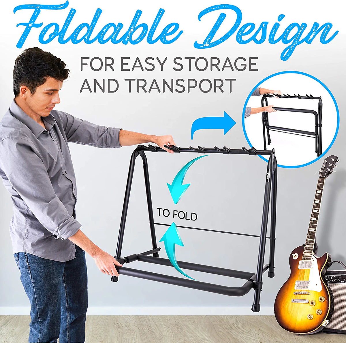 Foldable Guitar Rack Multi-Instrument Floorstand G876861